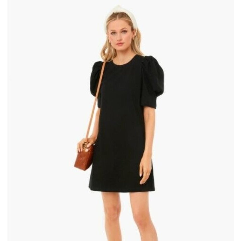 Pomander Place by Tuckernuck Women's Black Stella T-Shirt Dress Shift Mini sz XS